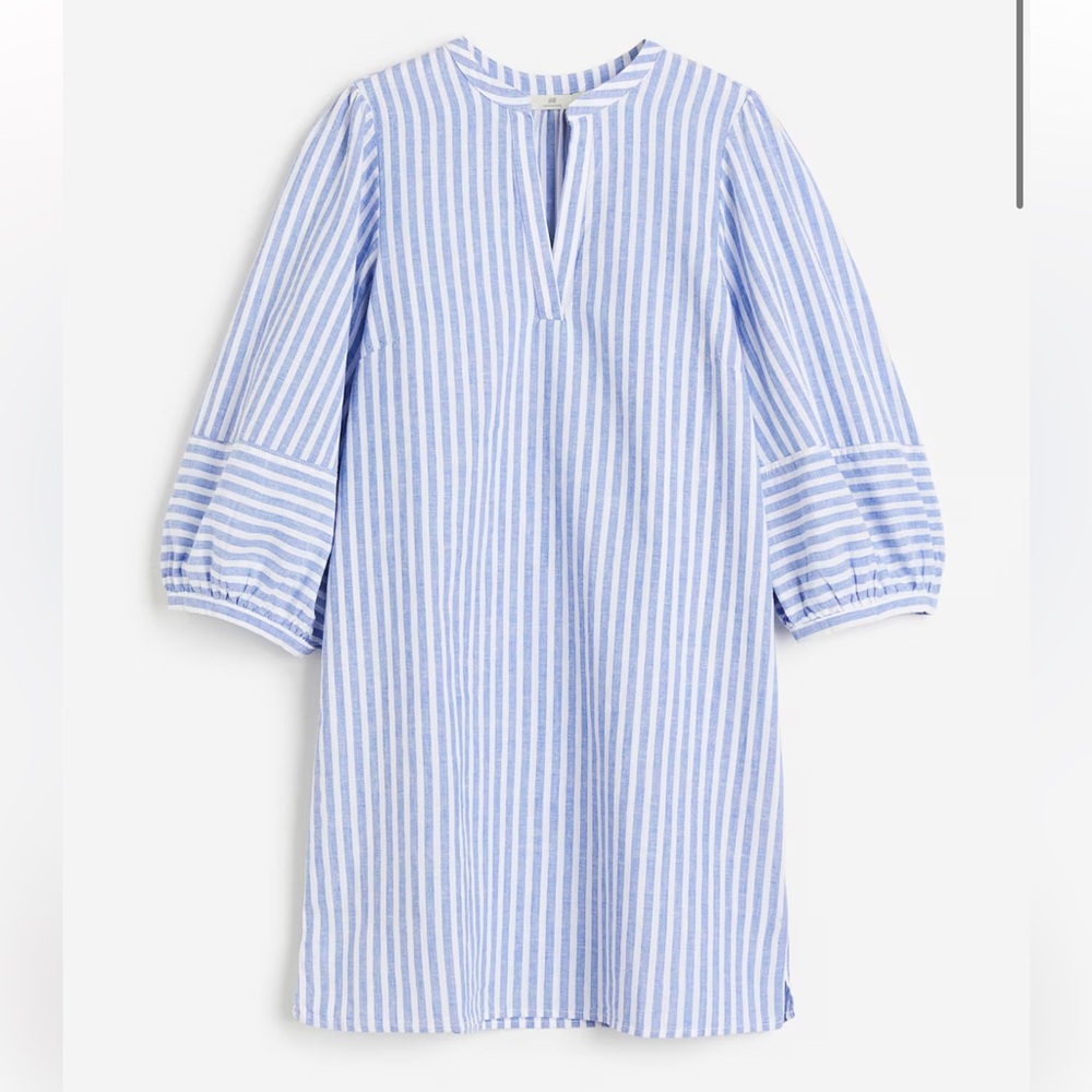 H&M Linen Blend Tunic Dress